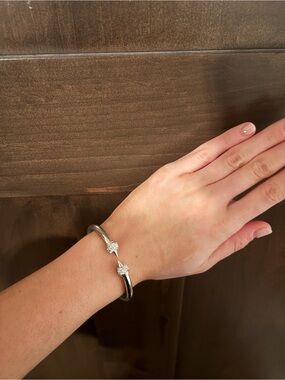 Silver bracelet with studs